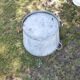 Old round zinc basin