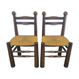 Atypical oak chairs "keels"