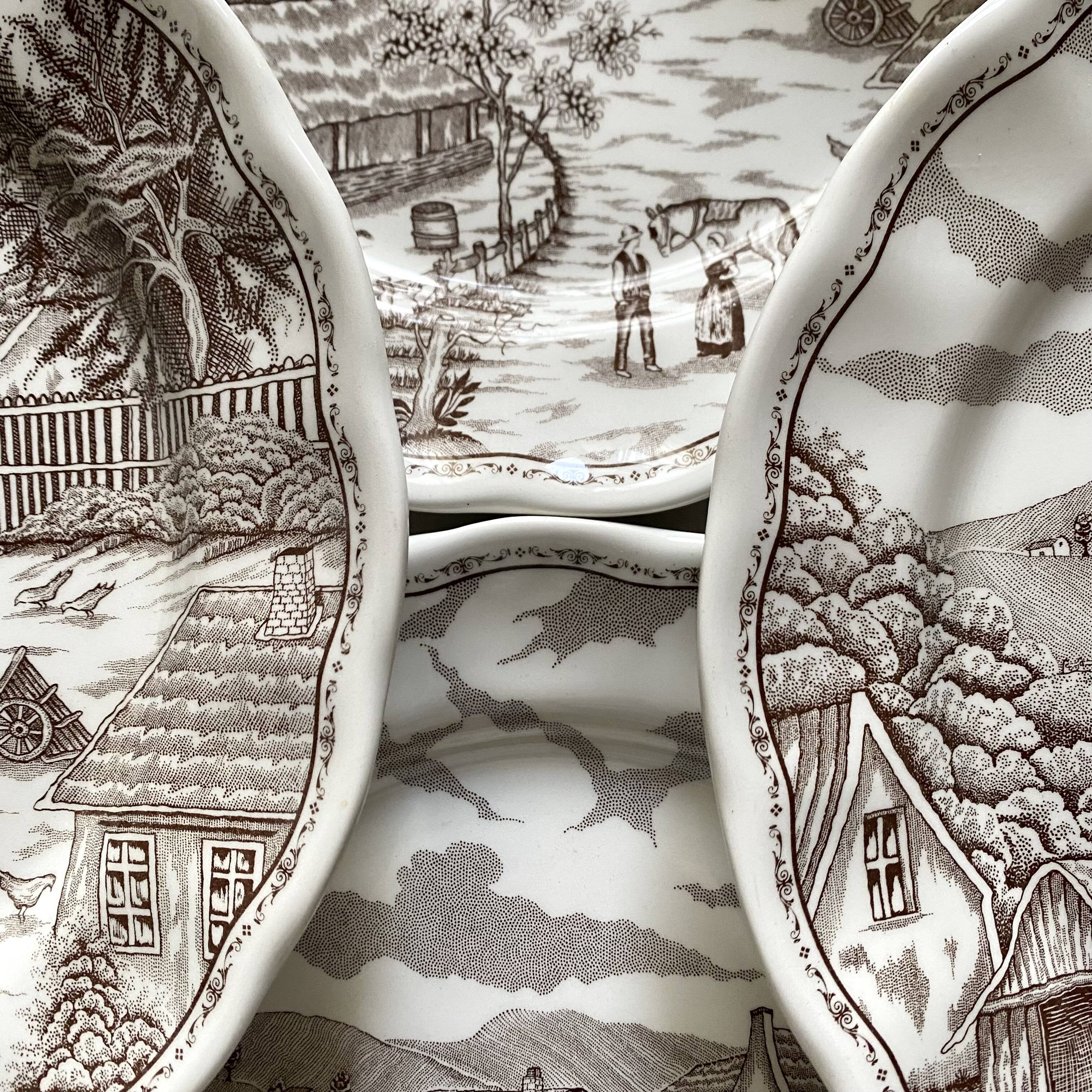 Swiss landscape Italy 25-piece dinner and soup plates
