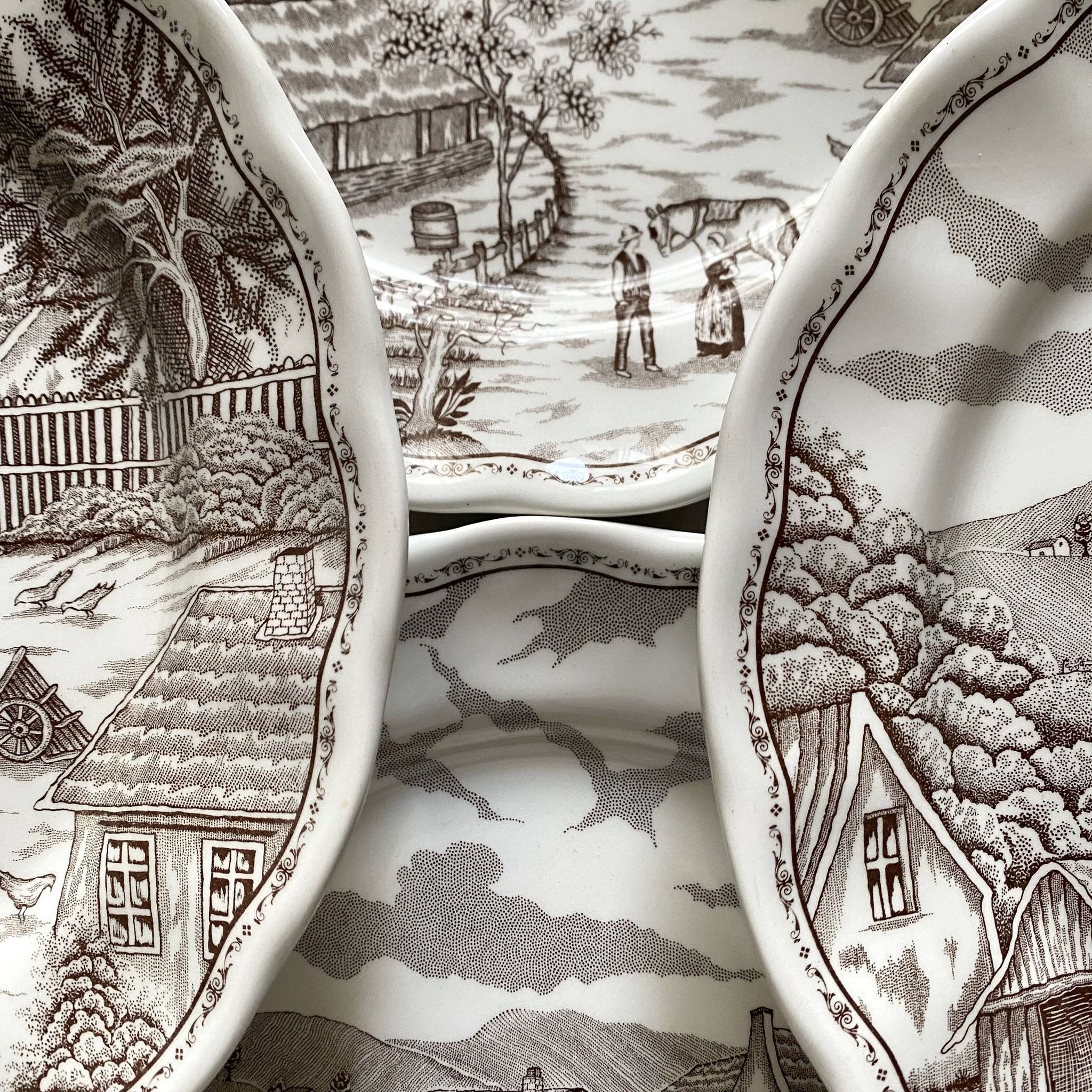 Swiss landscape Italy 25-piece dinner and soup plates