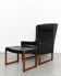 Fauteuil à oreilles et repose-pieds vintage par Rudolf Glatzel pour Kill In