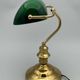 Banker's lamp in brass lampshade in green glass desk