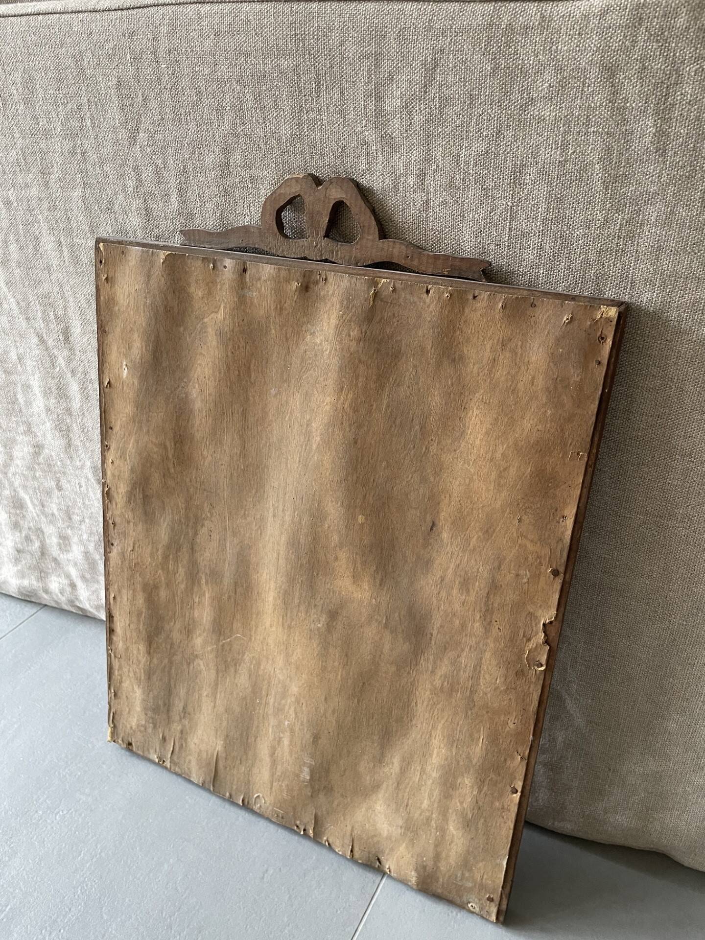 Antique wooden mirror