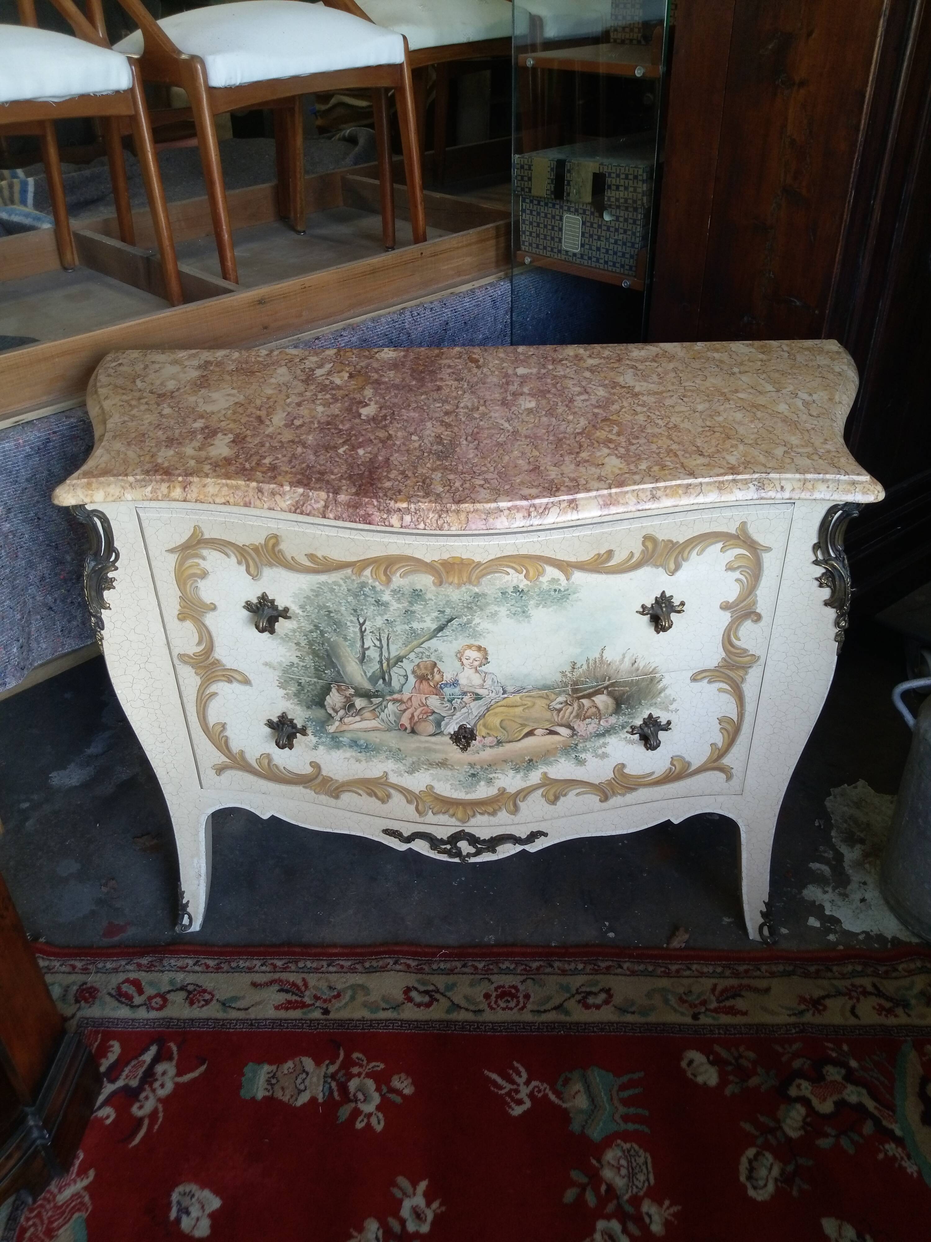 Curved Venetian Rococo style dresser