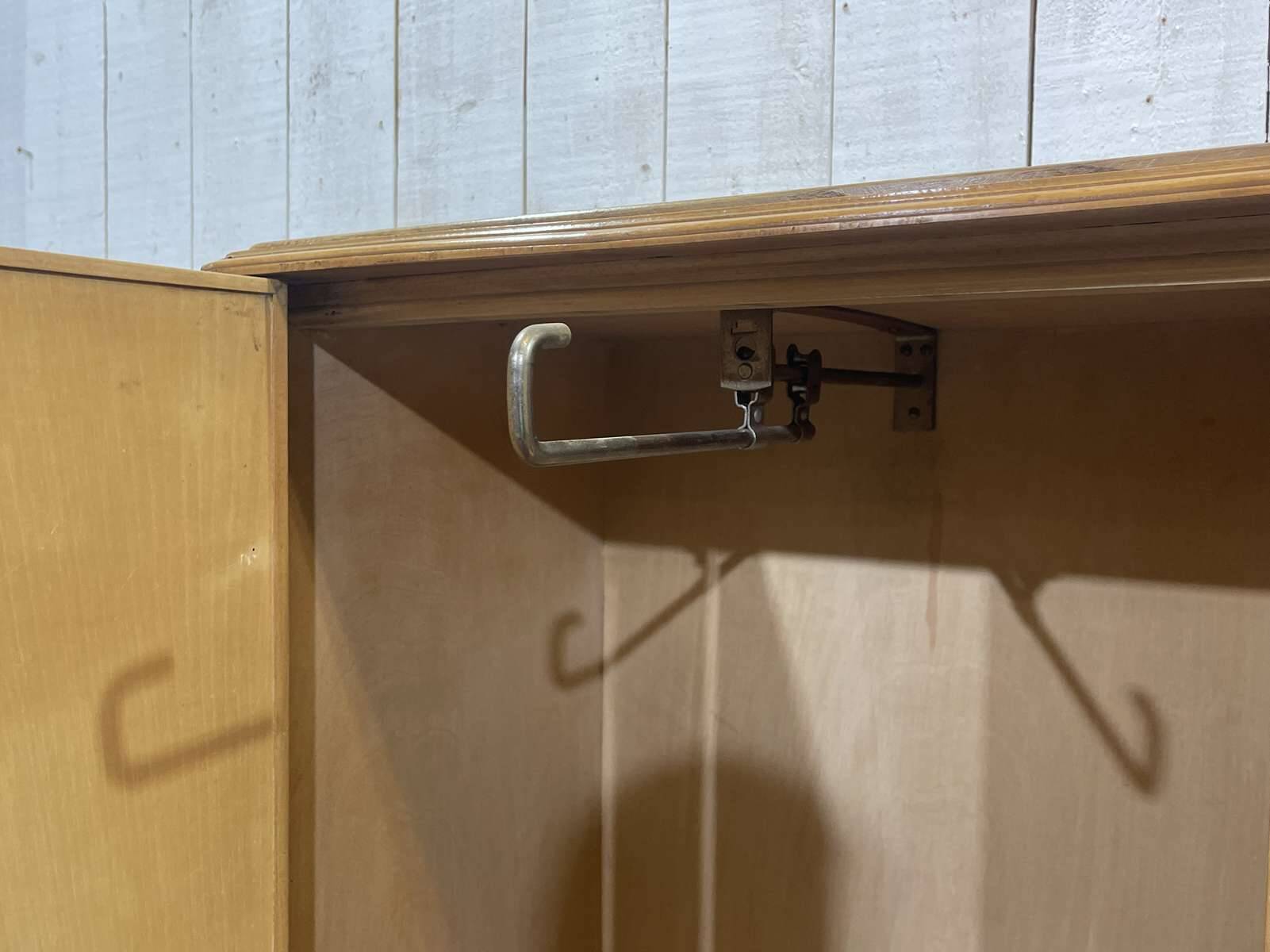 Art Deco mirrored cabinet from the 1950s in beech