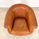 Vintage sheep leather club chair tub notter