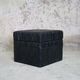Leather ottoman chest