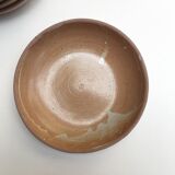 Lot of 7 dishes low in sandstone enameled Vintage