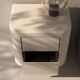 Handmade Textured Plaster Nightstands with Walnut Interior, set of 2