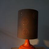 Orange ceramic lamp from the 70s