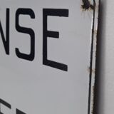 Enamelled old sheet plate "defense de fumer"