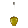 Vintage venini glass amber hanging lamp