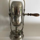 Ancienne cafetière à renversement en métal argenté