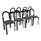 Ensemble de 8 chaises de salle à manger postmodernes par Samo, 1980
