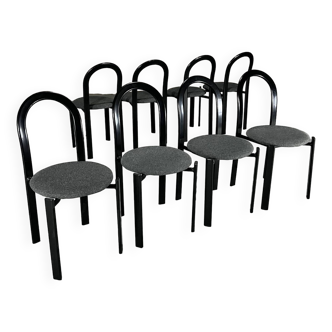 Ensemble de 8 chaises de salle à manger postmodernes par Samo, 1980