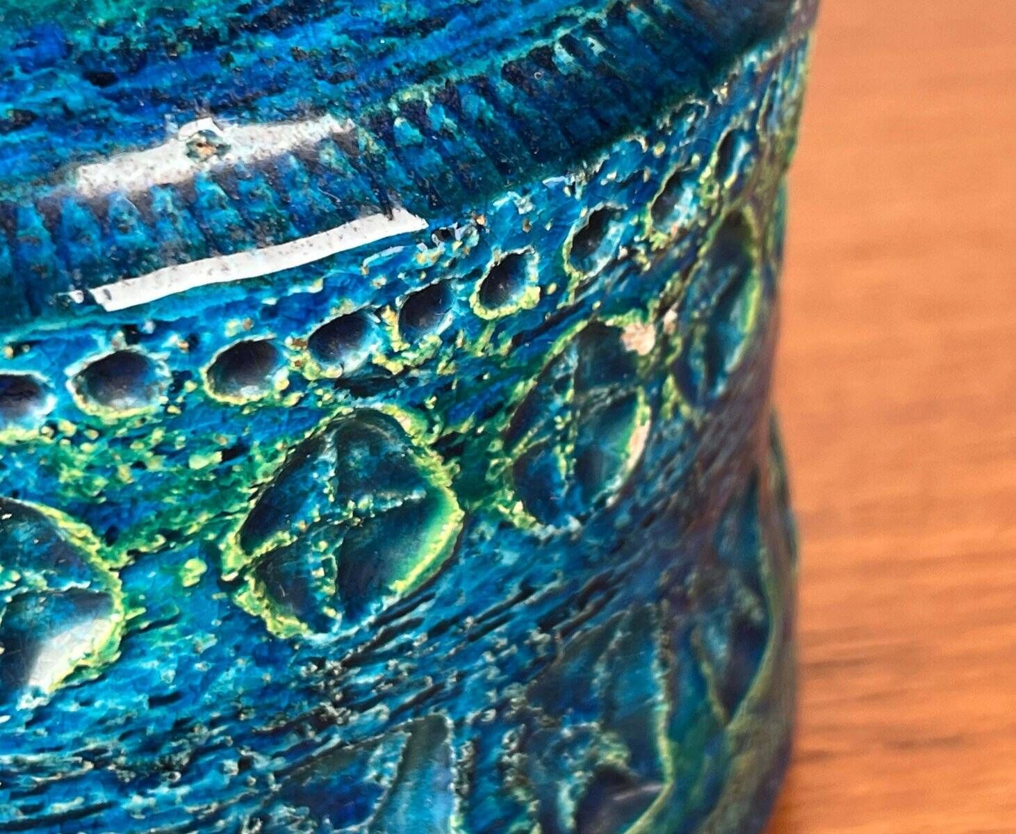Mid-Century Modern Rimini Blu Pottery Vase by Aldo Londi for Bitossi, Italy, 1960s