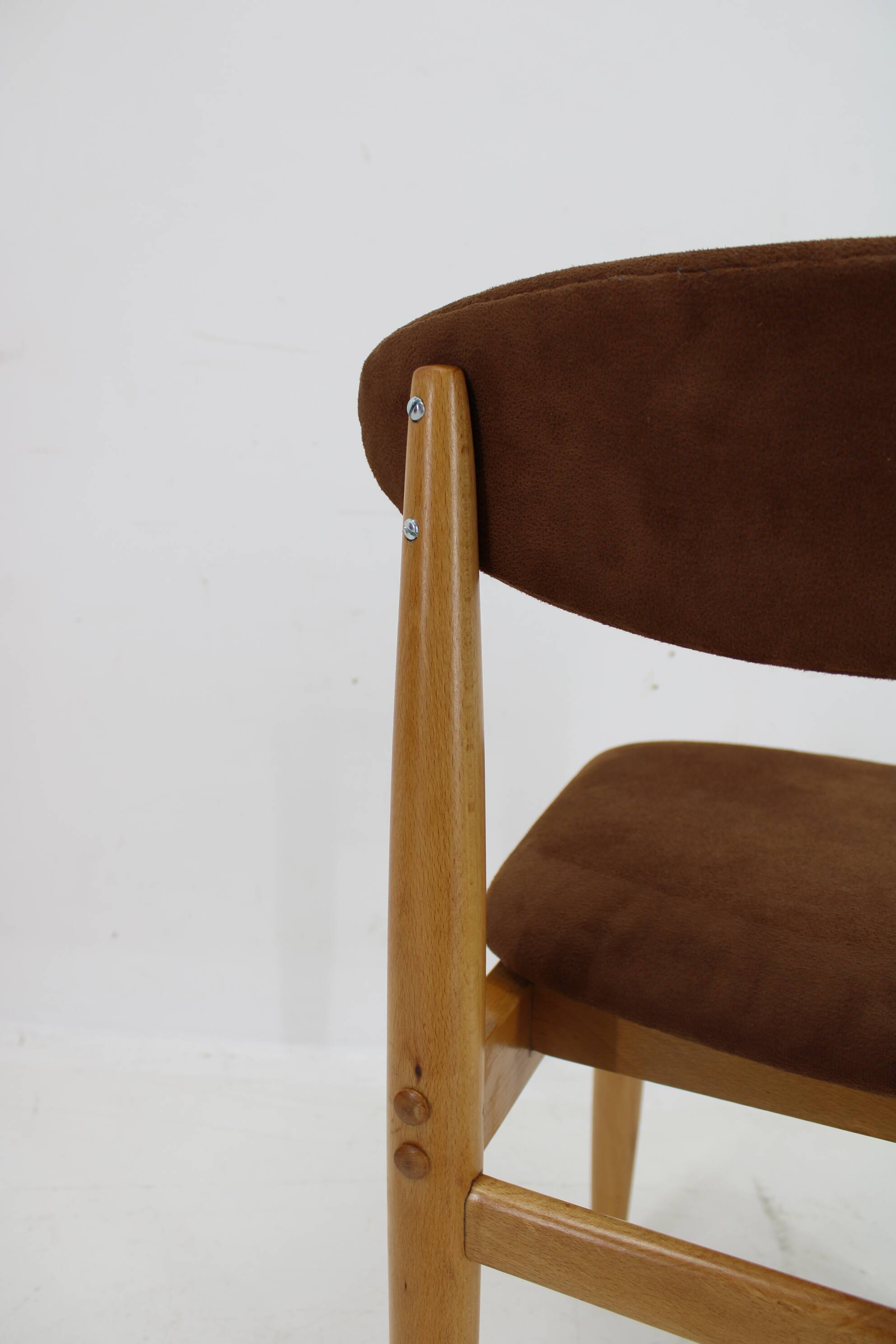 1970s Beech Chair , Czechoslovakia