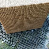 Chest of drawers rattan bamboo 2 drawers