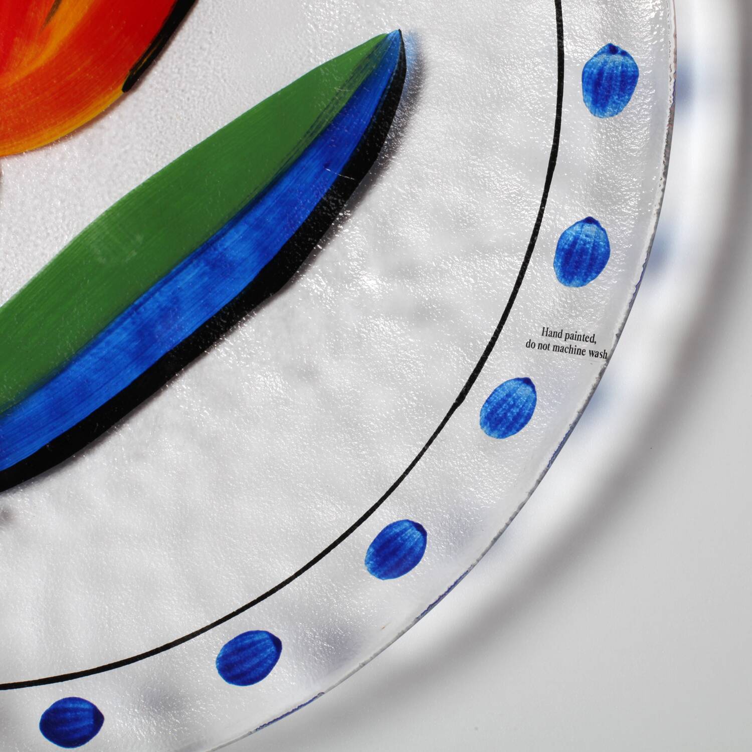 Large Kosta Boda Glass Plate by Ulrika Hydman Vallien / Sweden / 1991