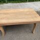 Renovated Art Deco extendable dining table in solid oak and pine from the 1960s.