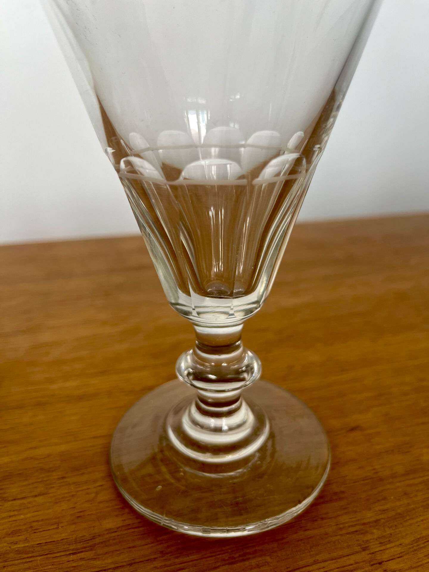 Set 3 verres à eau taillés main, XIXème