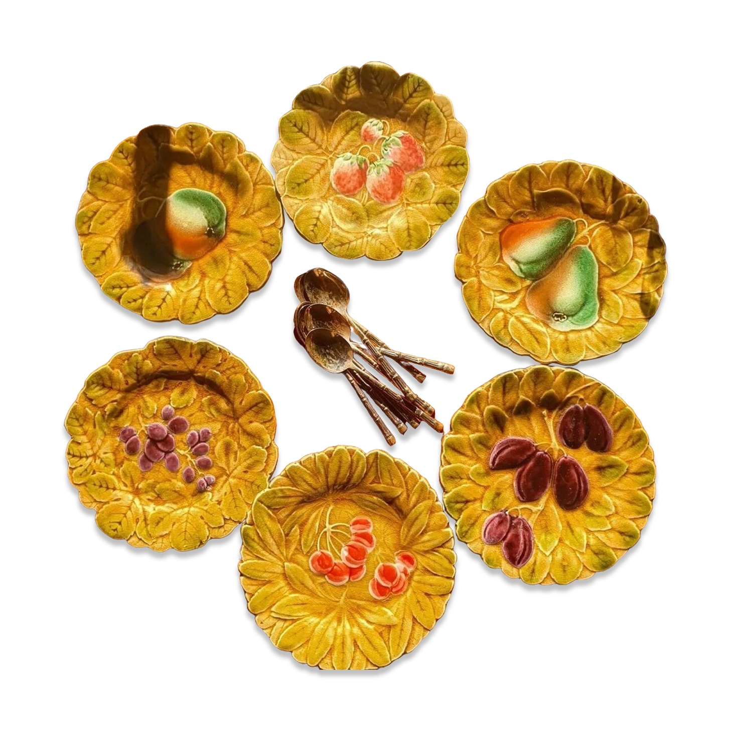 Old fruit plates in slurry