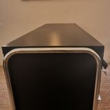 Vintage metallic sideboard in the Bauhaus style of the 70s