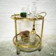 Brass bar cart