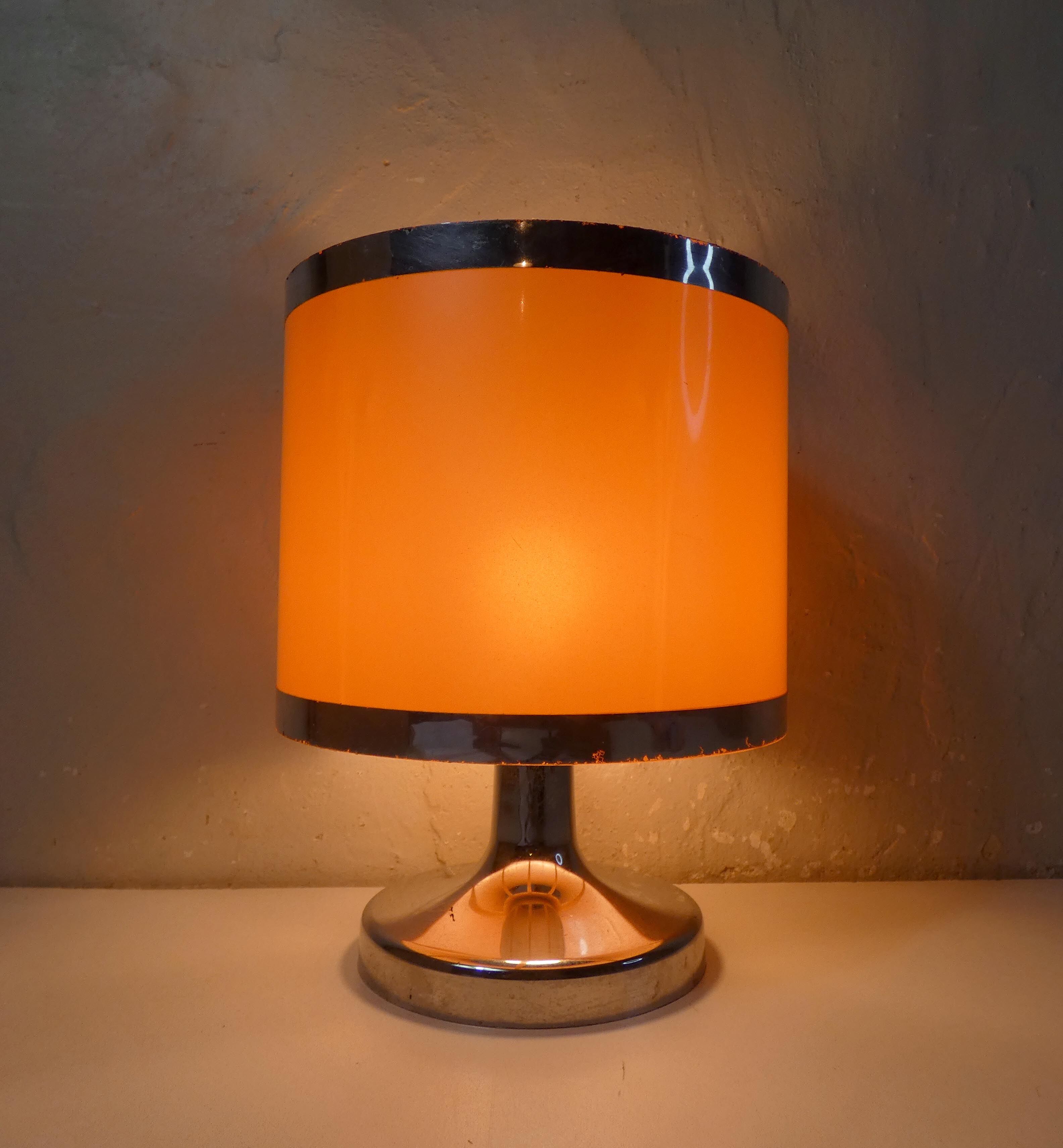 Vintage pink and silver lamp