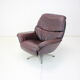 Large scandinavian adjustable leather armchair by peem, 1970s, finland