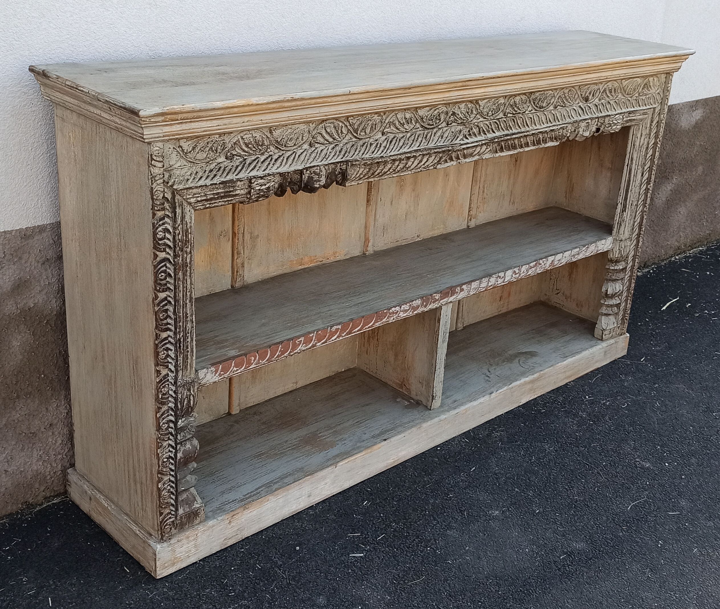 Old wooden furniture with niches