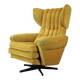 Mid-century style swivel wingback chair from the 1960s, Czechoslovakia