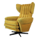 Mid-century style swivel wingback chair from the 1960s, Czechoslovakia