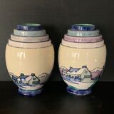 Pair of Annecy ceramic vases