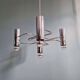 Geometric chandelier in chrome metal, design by Gaetano Sciolari, 1970.