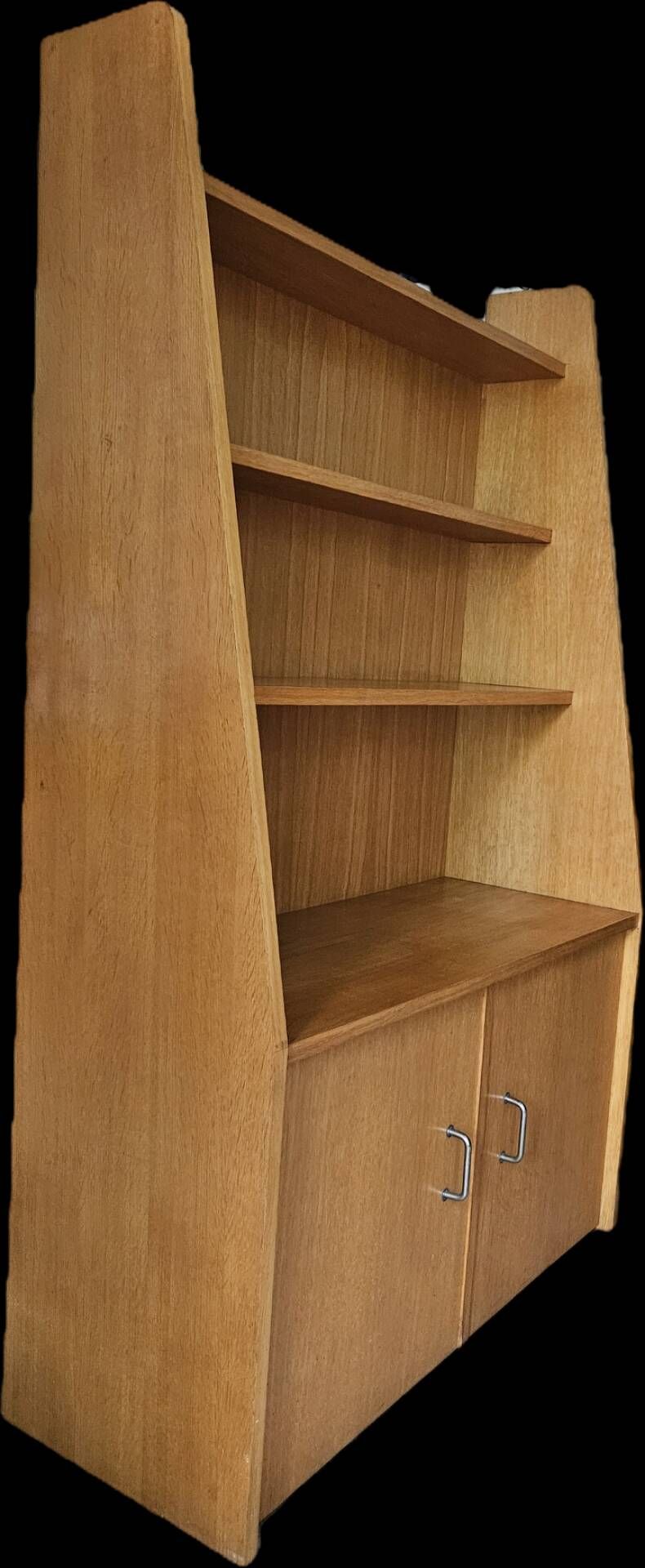 Bibus library chest wooden golden oak vintage 50s 60s 70s