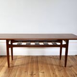 Vintage Scandinavian teak coffee table Trioh 1960s