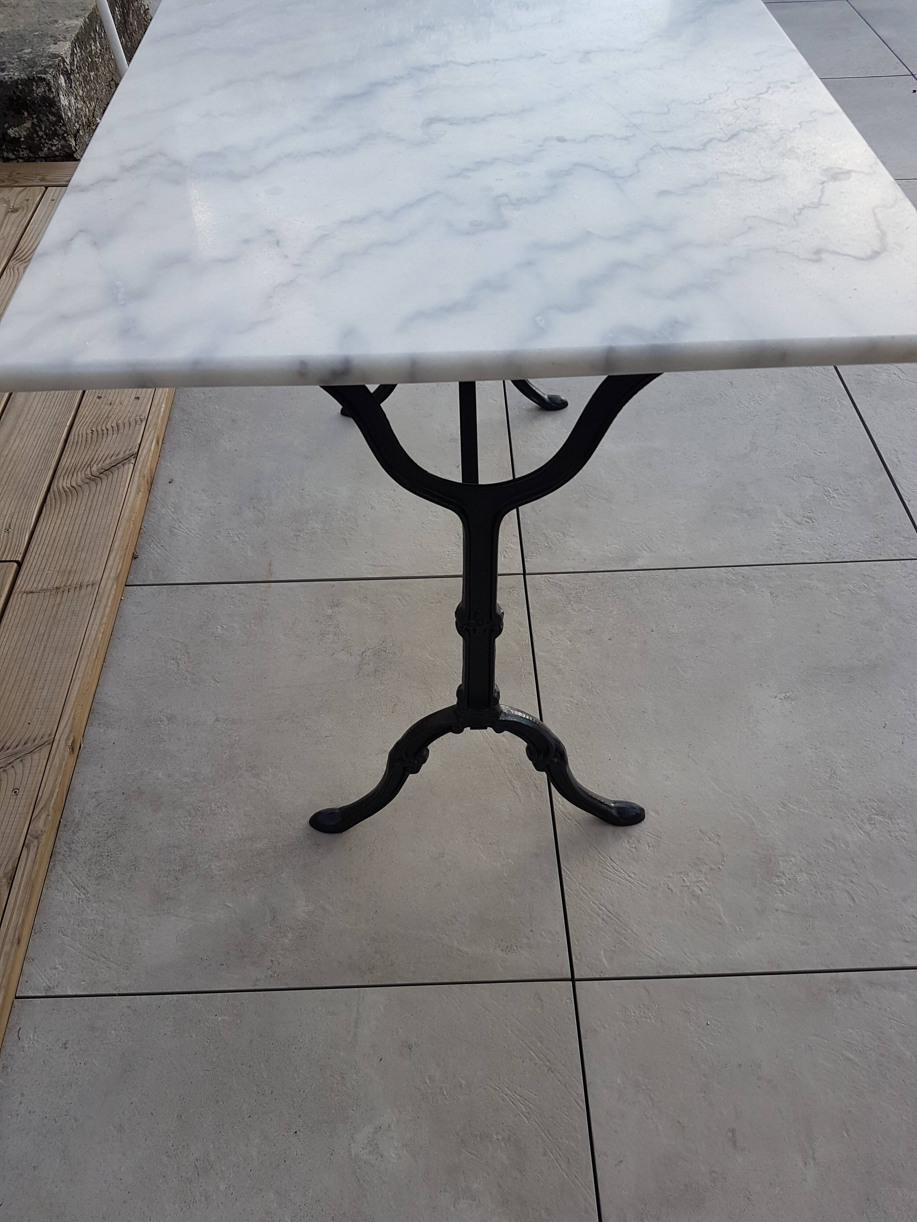 Marble tray bistro table