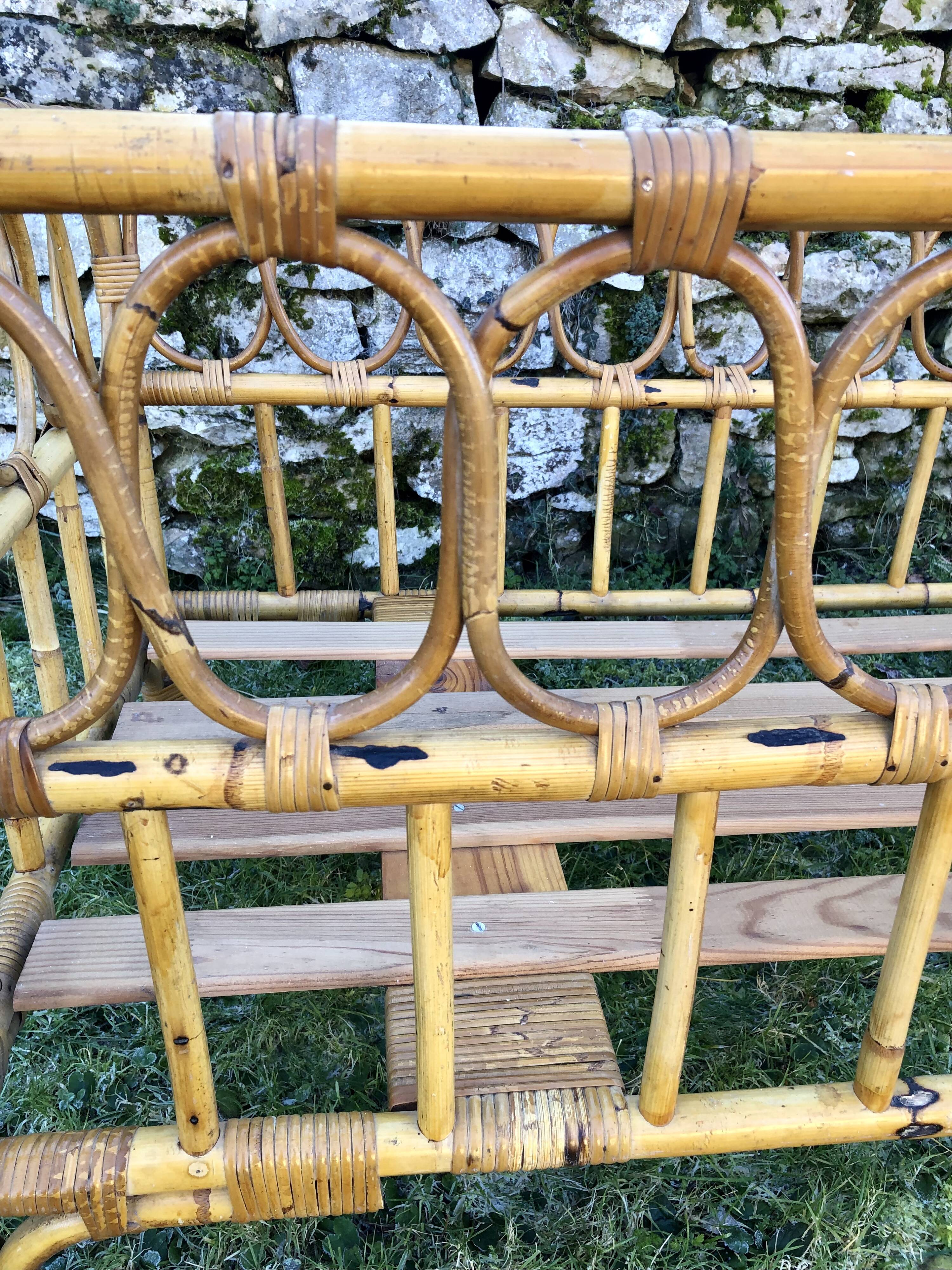 Children's rattan bed