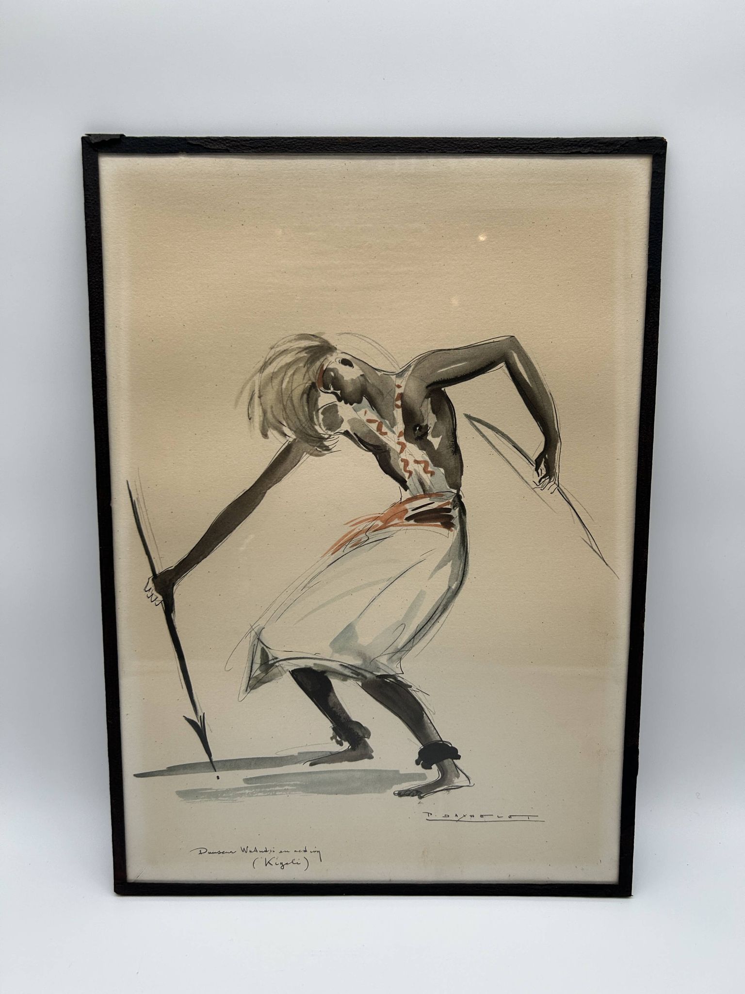 Lithographie couleur de paul daxhelet (1905 - 1993)