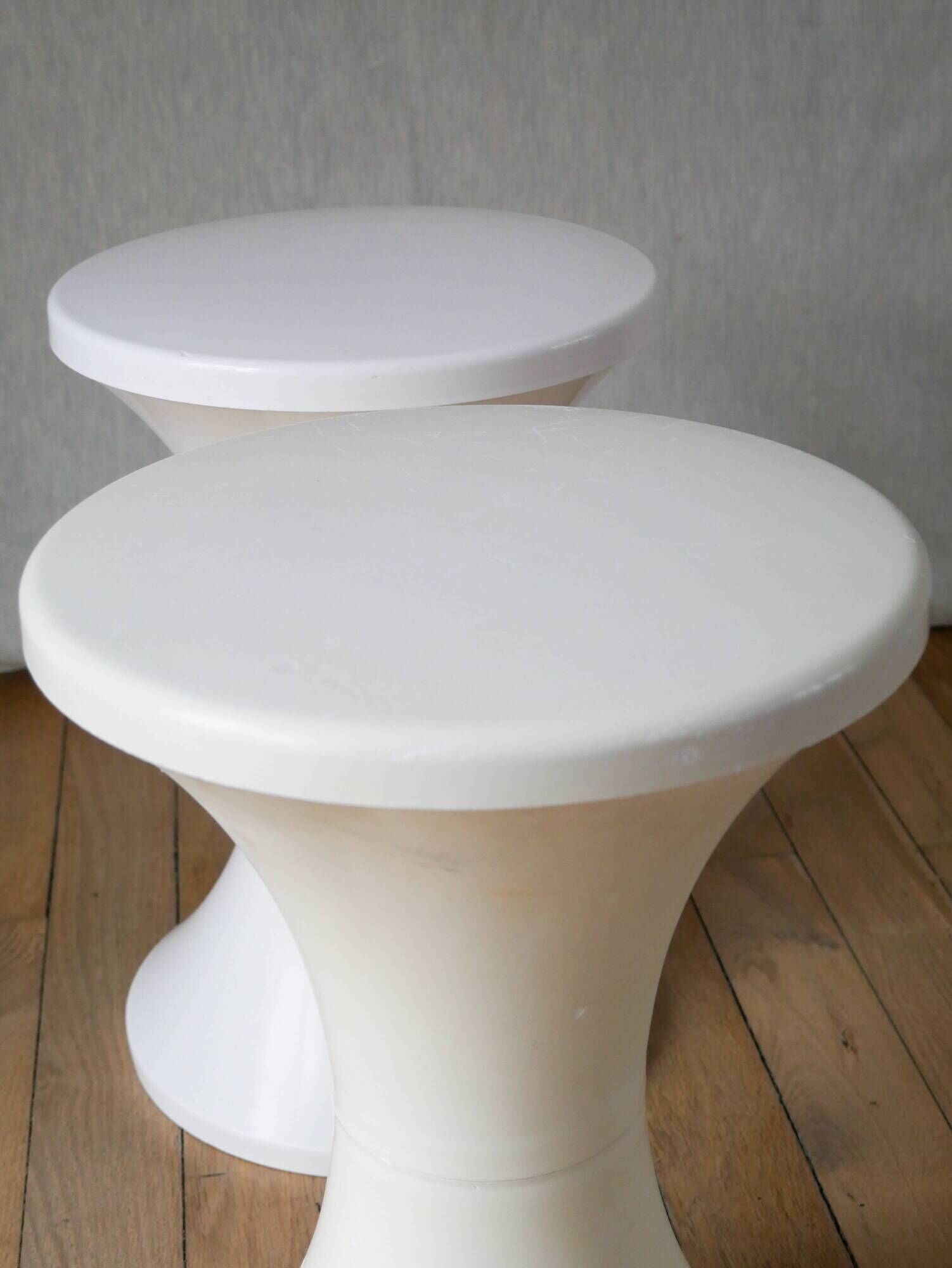 Pair of Tam-Tam stools Made in France Stamp 1970