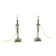 Pair of Electrified Torches in Silver Metal – Mid-19th Century