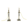 Pair of Electrified Torches in Silver Metal – Mid-19th Century