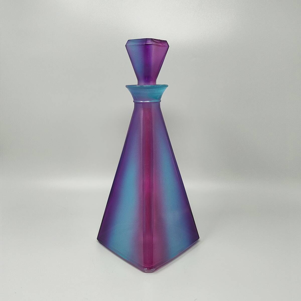 1970s Stunning Decanter or Decorative Bottle by Luigi Bormioli. Made in Ita