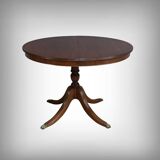 English Style Mahogany Extendable Pedestal Table - 1960