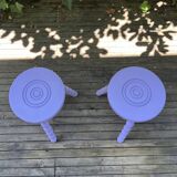 Pair of purple twisted stools or tables
