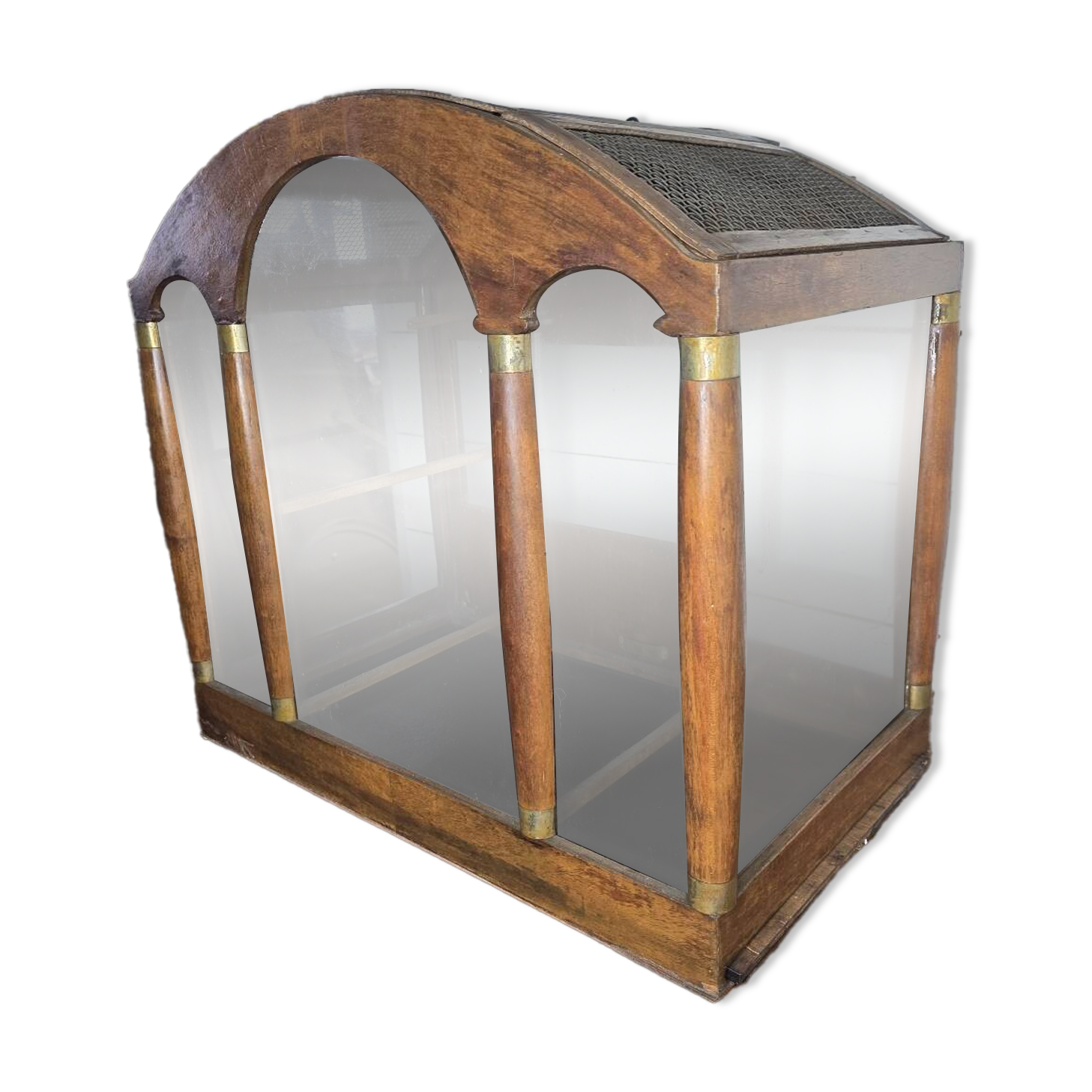 Empire style mahogany birdcage