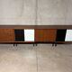Enfilade buffet display cabinet in vintage 1950s style.