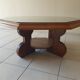 Octagonal oak coffee table