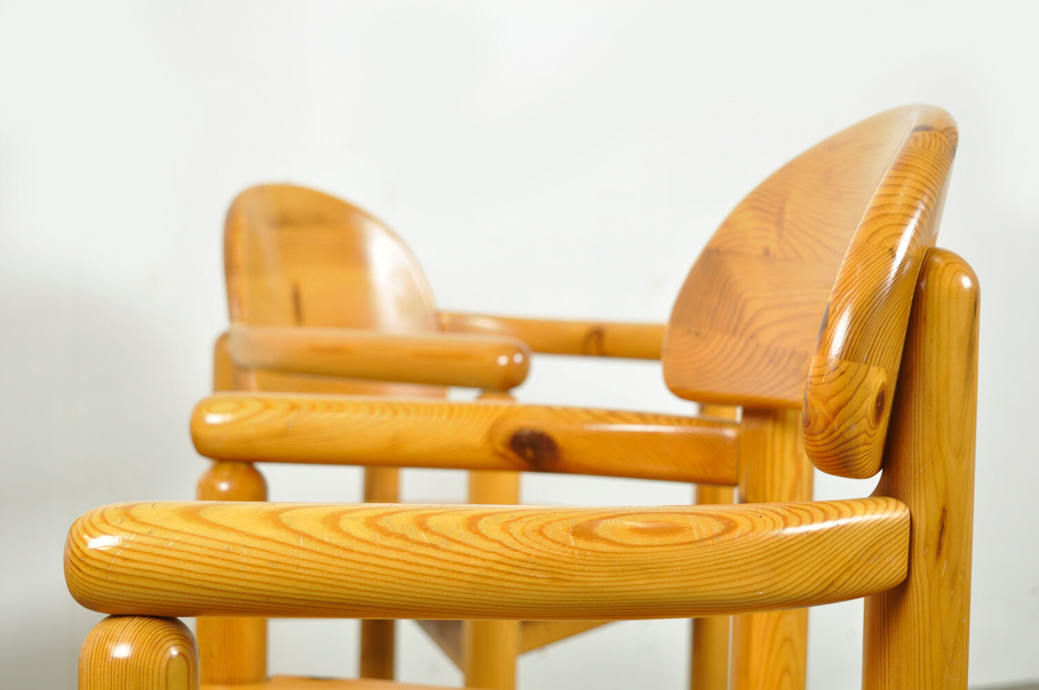 Vintage pine dining chairs by Rainer Daumiller for Hirtshals Sawmill, Denmark 70s